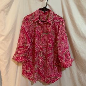 Lauren Ralph Lauren Women’sBlouse Paisley cuffed